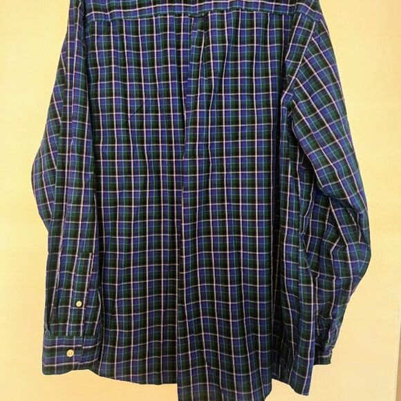 Men's Chaps blue and green check L/S button down shirt Size XXL - Picture 3 of 5